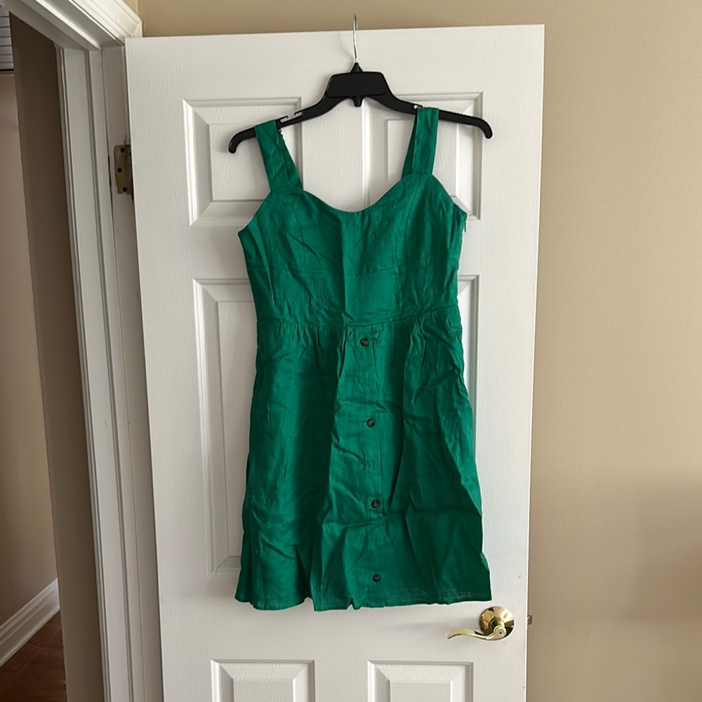 Green Button-Down Dress